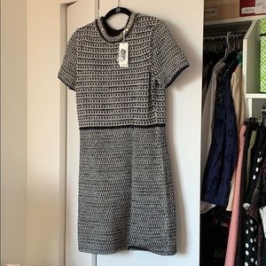 Metallic knit dress